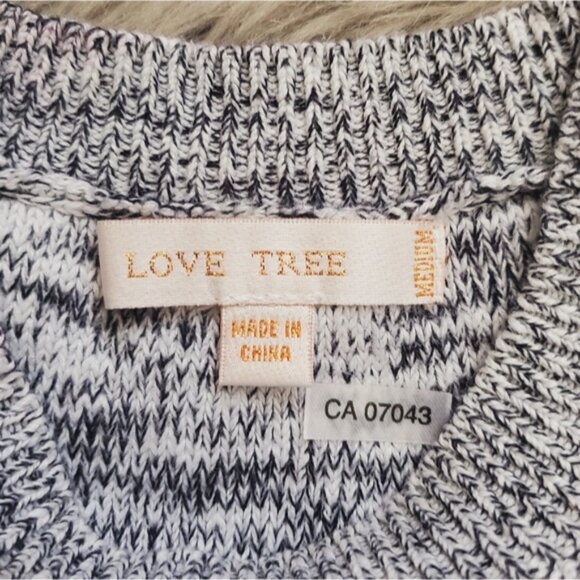 LOVE TREE Grey Knit Heathered Crop Top- Size M - Picture 3 of 4